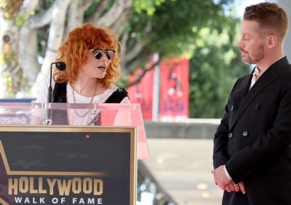 Natasha Lyonne and Macaulay Culkin at Culkin’s Hollywood Walk of Fame ceremony (Amy Sussman/Getty Images)