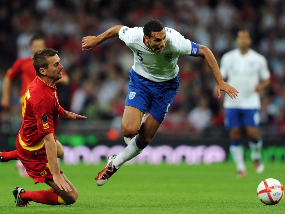 Ferdinand captaining England, in 2010 (AFP/Getty)