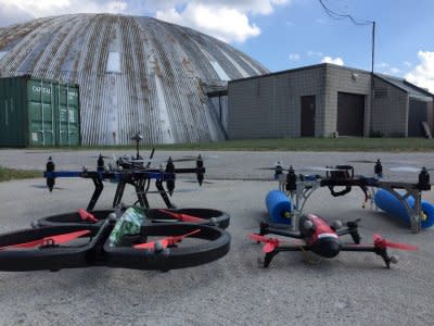 Some of Udacity's training drones - used as teaching aids in the online school's course in