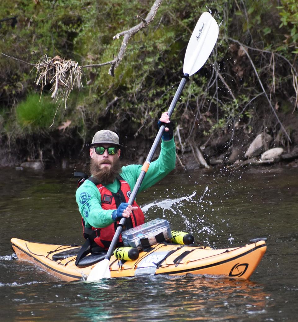 Ronald Reeder of Welcome Lake earned a Top Five finish in the Men's Solo Competitive Kayak class at the 2024 Wayne County Canoe Classic.