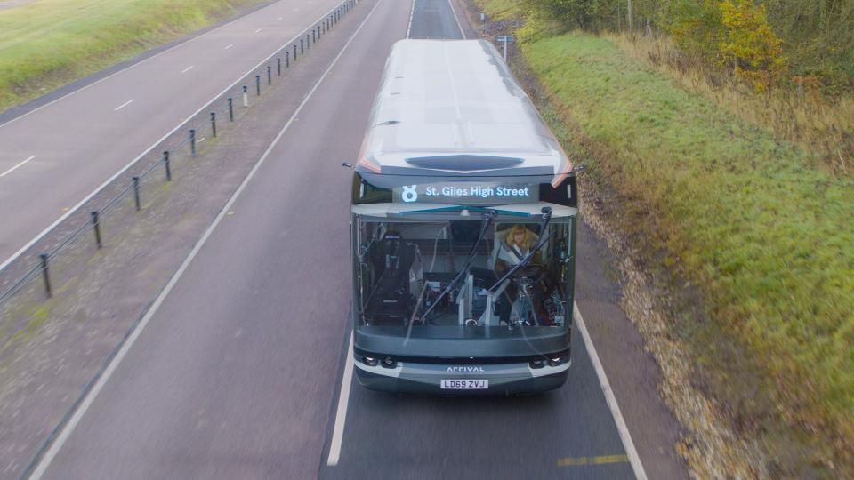 One of Arrival's electric buses being tested in the UK. Photo: Arrival