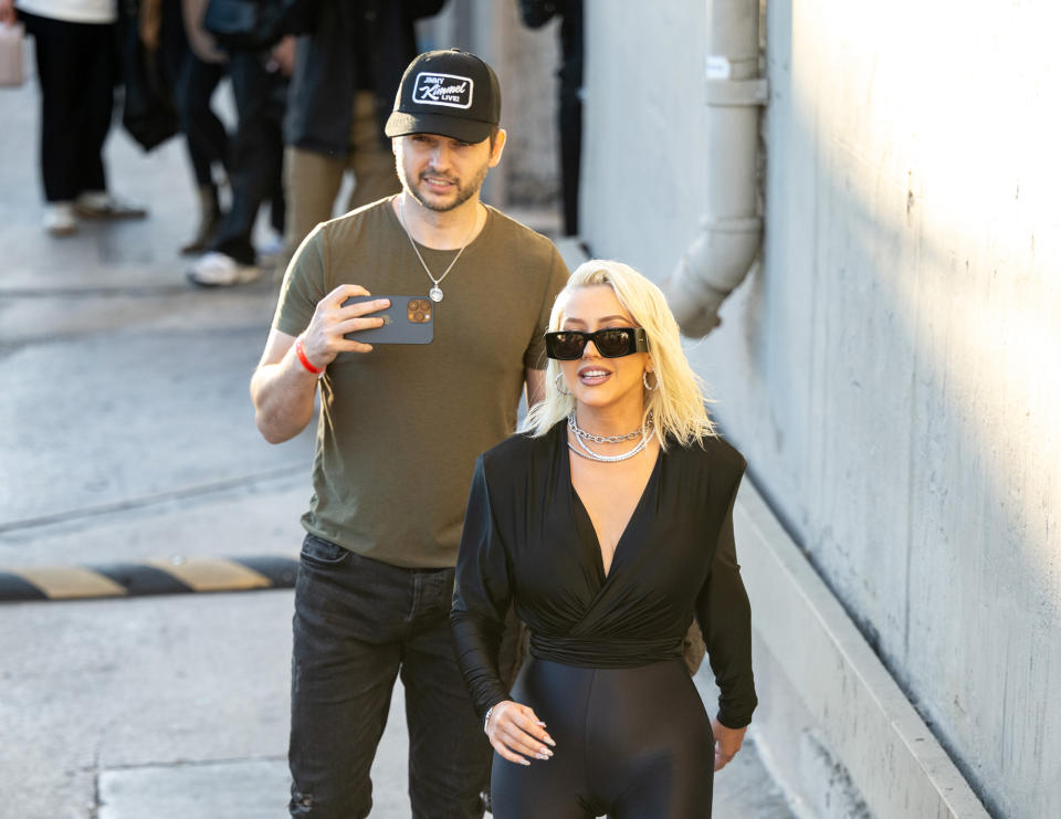 Christina Aguilera Fiance Matthew Rutler Supports Her With Rare Appearance