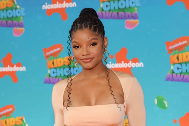 Halle Bailey attends the Nickelodeon Kids' Choice Awards in 2023. File Photo by Greg Grudt/UPI