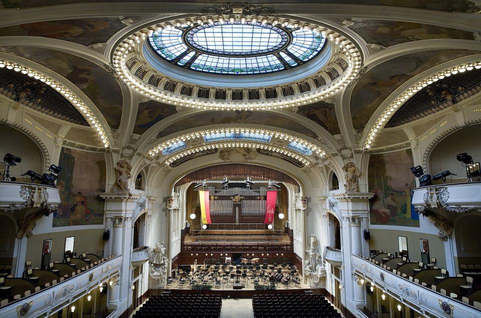 Smetana Concert Hall inside Municipal House, Prague.