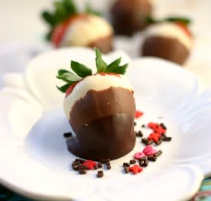 Triple Chocolate Dipped Strawberries