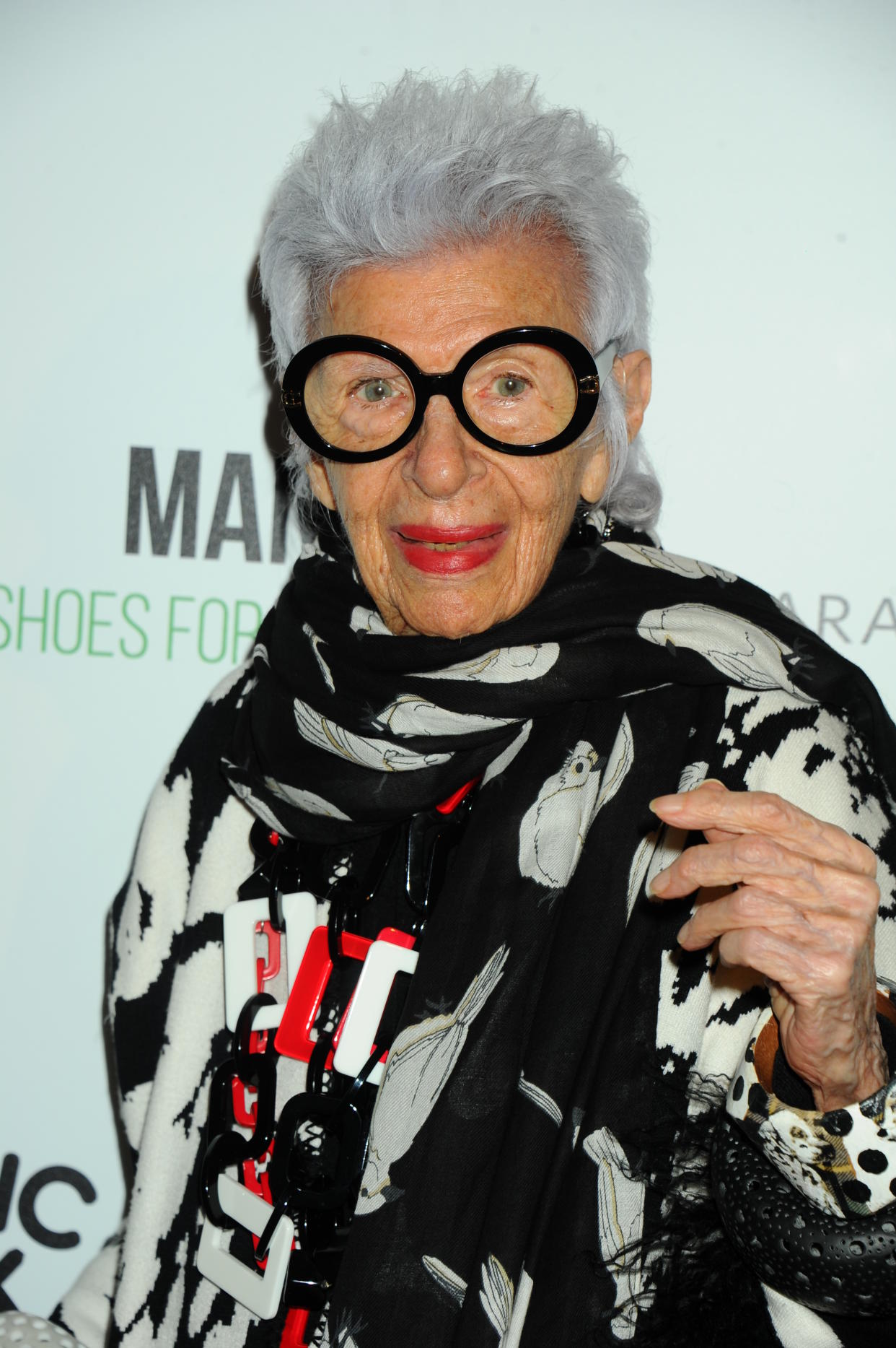 Iris Apfel attends the Manolo: The Boy Who Made Shoes for Lizards New York Premiere, held at The Frick Collection in New York, NY on September 14, 2017. (Photo by Elise Leclerc)