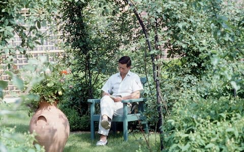 The young Prince of Wales in the garden he created at Highgrove - Credit: Getty