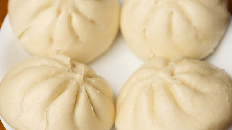 Close up of steamed buns