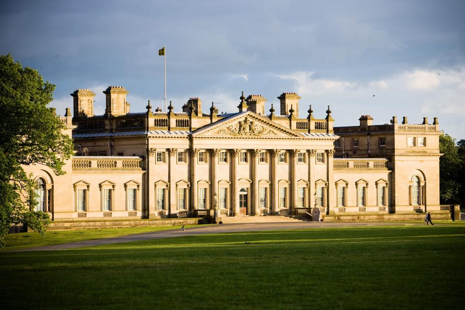 The exterior of Harewood House, the setting of this new craft biennale.