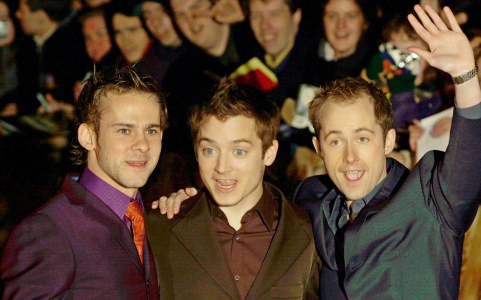 Setzen ein Zeichen gegen Rassismus: (von links) Dominic Monaghan, Elijah Wood und Billy Boyd bei der Weltpremiere von 