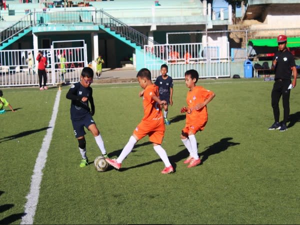 Kids playing at Champhai Golden baby League (Photo/ AIFF)