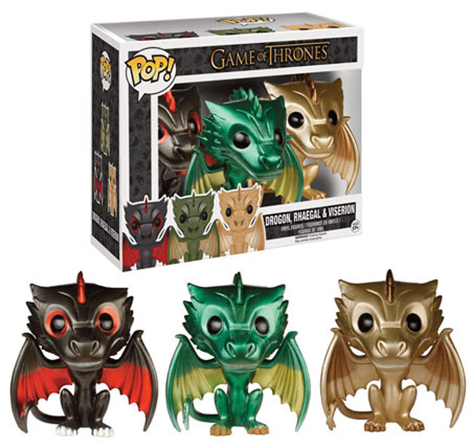 Metallic Drogon, Rhaegal, and Viserion 3-Pack