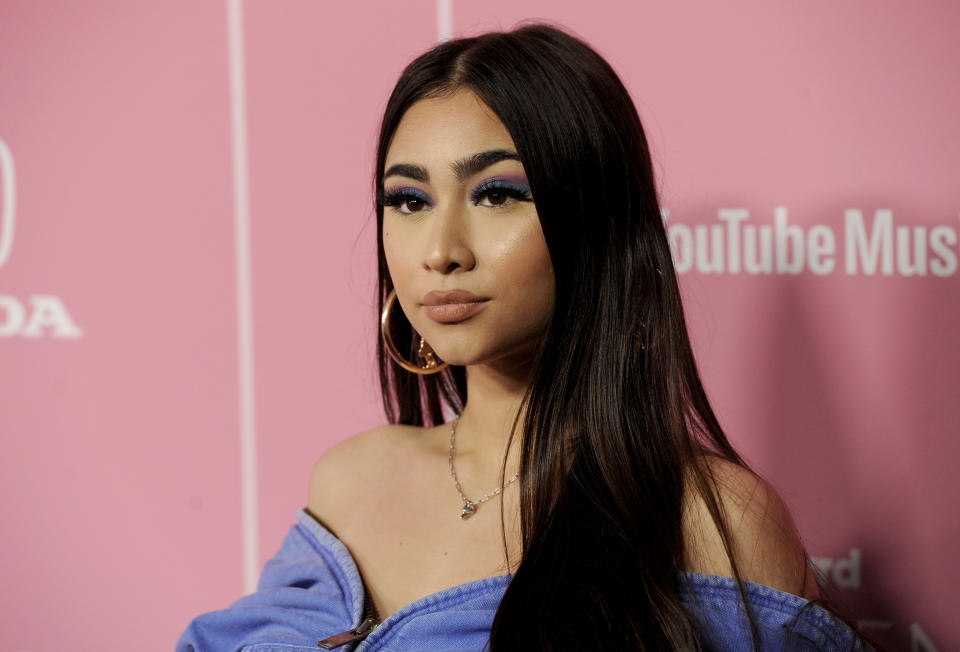 Paloma Mami arrives at Billboard's Women in Music at the Hollywood Palladium on Thursday, Dec. 12, 2019, in Los Angeles. (AP Photo/Chris Pizzello)