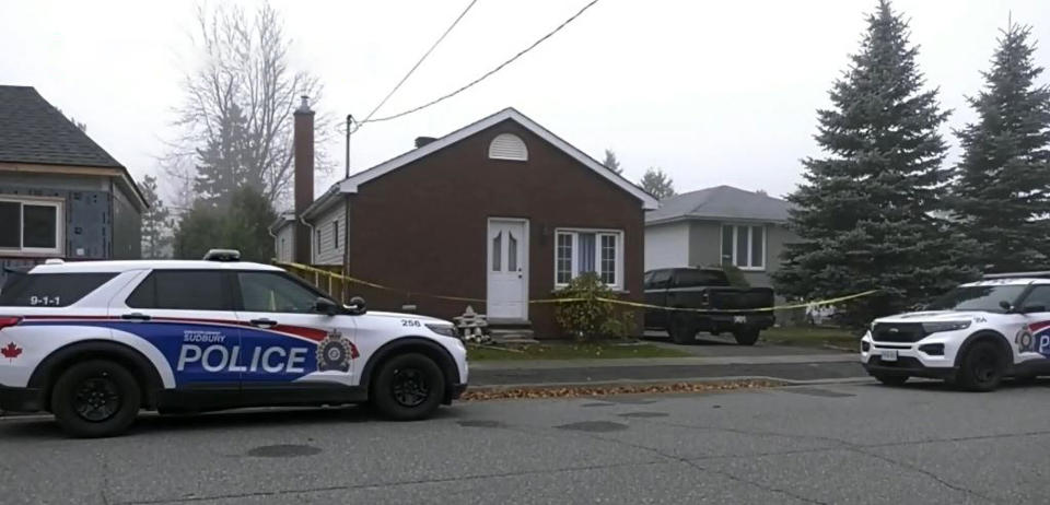 Picture shows police cars parked in front of the home of Brian Desormeaux. Source: CEN/Australscope