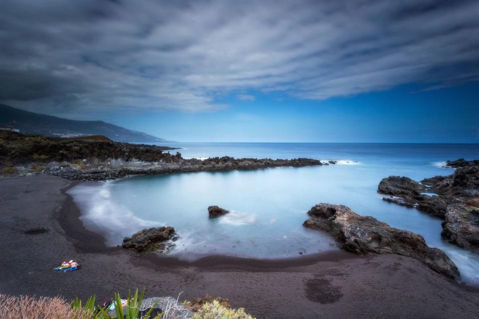 black sand beaches