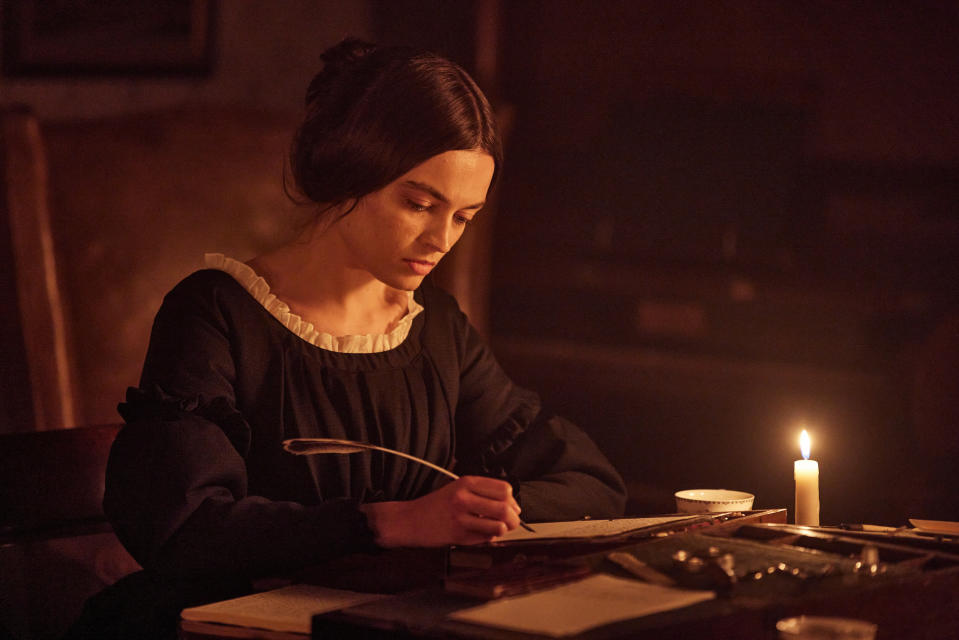 Mackey as Brontë, writing<span class="copyright">Bleecker Street</span>