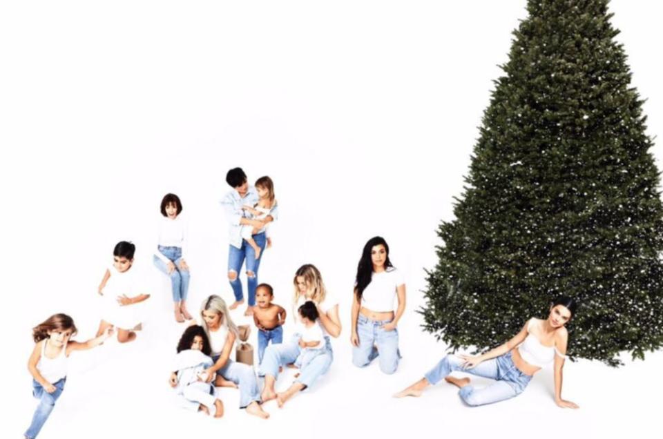 Kardashian-Jenner family Christmas card 2017 | Eli Russell Linnetz