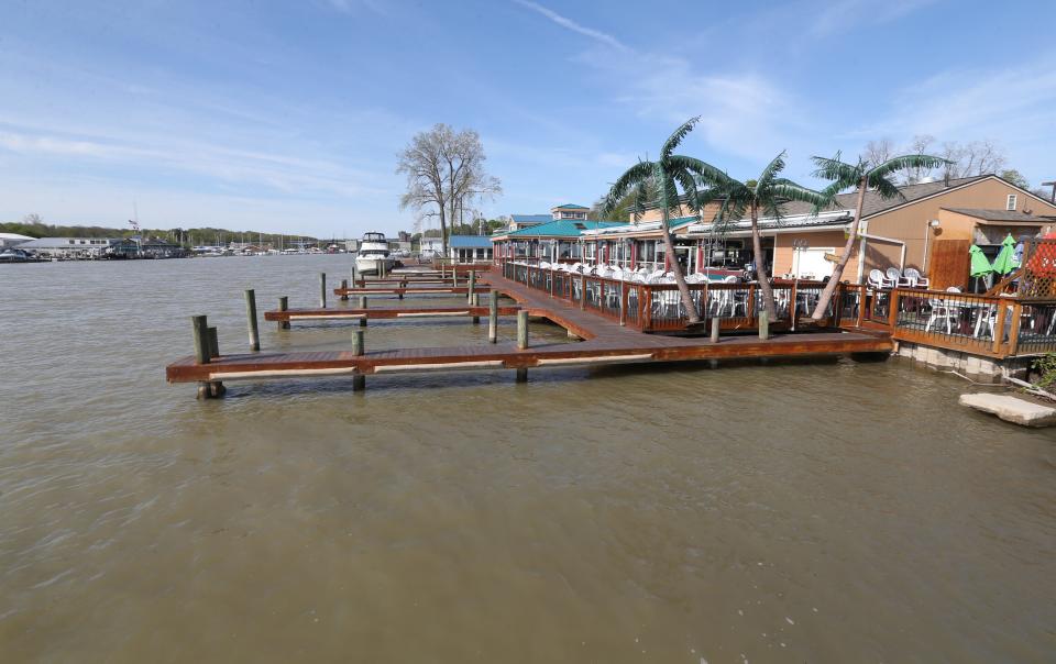 At The Pelican's Nest, the water was just above normal and the pub was open for business in this file photo.