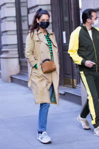 Katie Holmes and Emilio Vitolo Jr. in NYC on March 9. 2021.