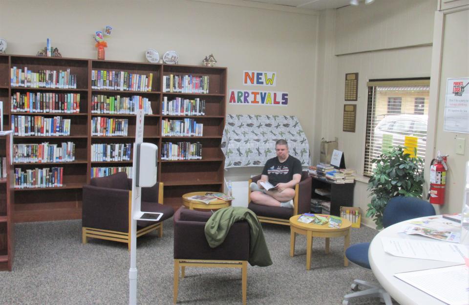 Ryan Troyer is a volunteer at the Killbuck Comminity Library, where he is also a regular visitor. Troyer is also the author of a joke book because he wants to bring joy and laughter to those around him.