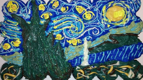 This college student recreated “The Starry Night” in frosting and she’s a true artist