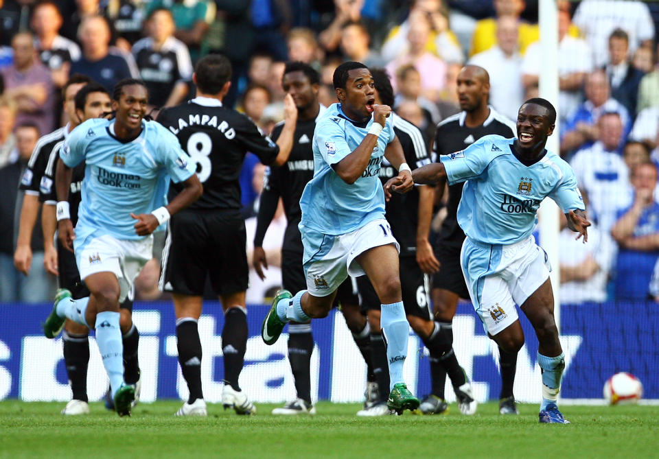 Robinho marked his debut against Chelsea with a stunning goal, too