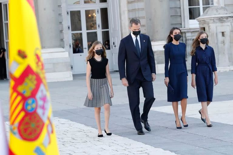 En 2020, los reyes celebraron un acto en homenaje a las víctimas de Covid-19, en el Palacio Real