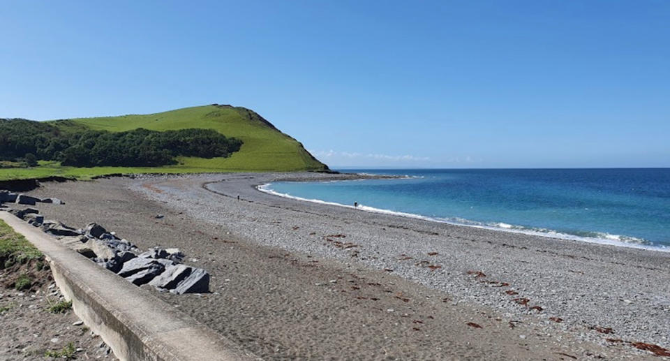 A photo of Tan y Bwlch beach in Aberystwyth, Wales, where the man found the cocaine.