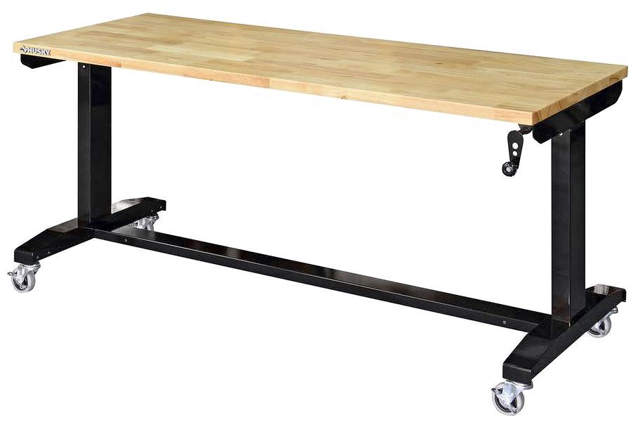 husky adjustable height work table