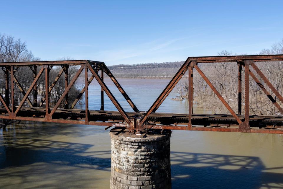 The Salt River flows into the Ohio River on Wednesday, Jan. 17, 2024, in West Point. The Salt River drains a significant portion of Jefferson County, in addition to many other surrounding counties.