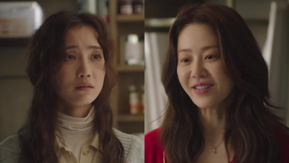 Shin Hyun-been (left) as Gu Hae-won and Go Hyun-jung as Jeong Hee-joo in Reflection Of You. (Screenshots: Netflix)