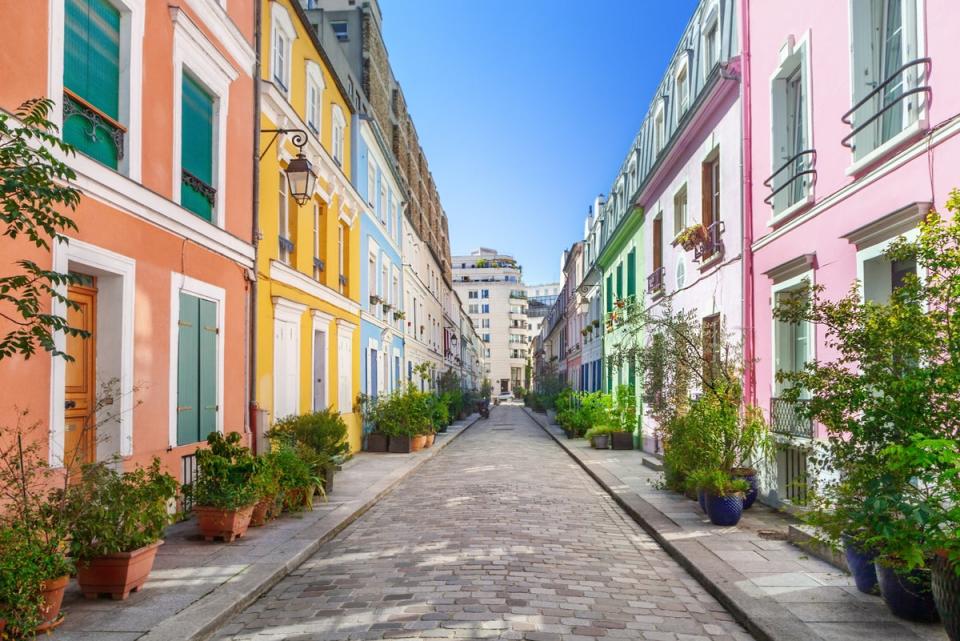 Rue Crémieux is one of the most photographed streets in Paris due to its quirky colour palette (Getty Images)