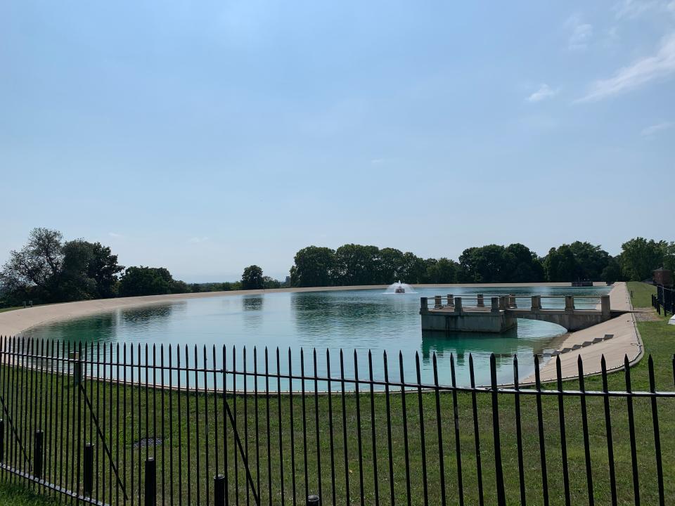A reservoir for the city of Rochester is seen in Highland Park.
