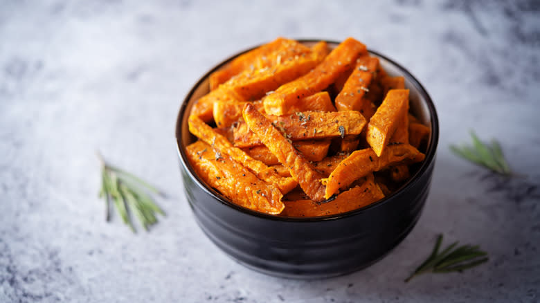 Sweet potato fries in bowl