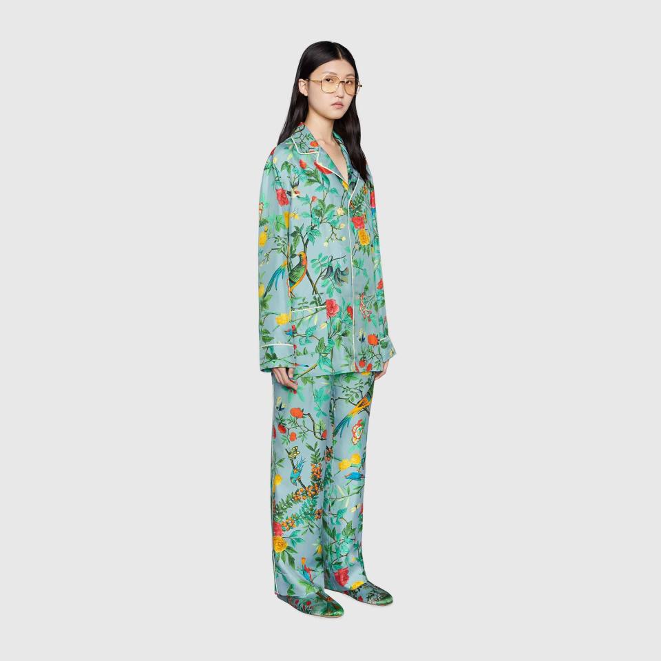 7) Silk Tian Print Pajama Set