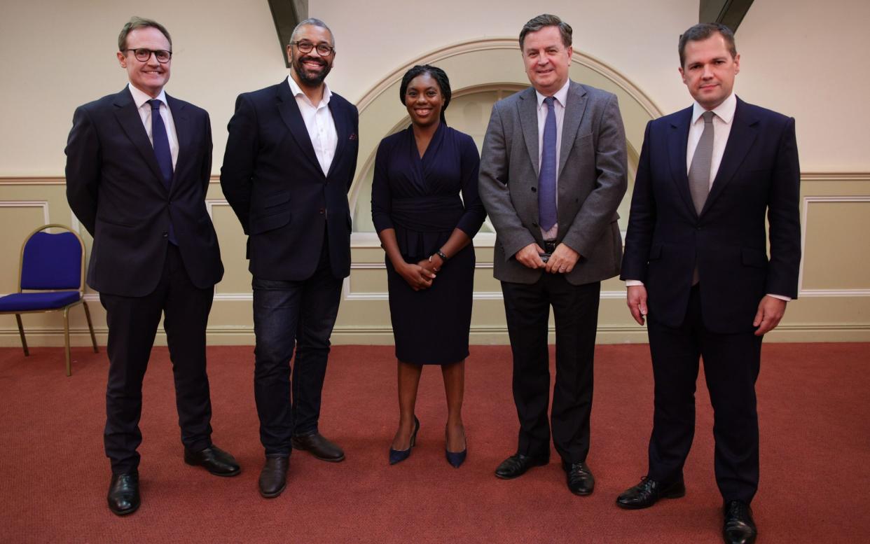 Tom Tugendhat, James Cleverly Kemi Badenoch, Mel Stride and Robert Jenrick