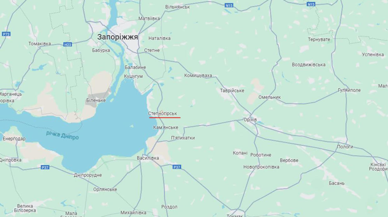 The village of Stepnohirsk. Photo: Google Maps