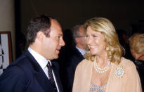 Con Marta Marzotto (Photo by Archivio APG/Mondadori via Getty Images)