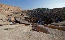 A general view from the top terrace of the Colosseum in Rome, Italy, October 17, 2017. Picture taken October 17, 2017. REUTERS/Max Rossi