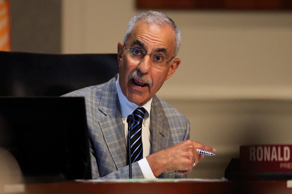 Council President Ron Salem speaks during a City Council meeting concerning the proposed Jacksonville Jaguars stadium Thursday, June 13, 2024 at City Hall in Jacksonville, Fla.