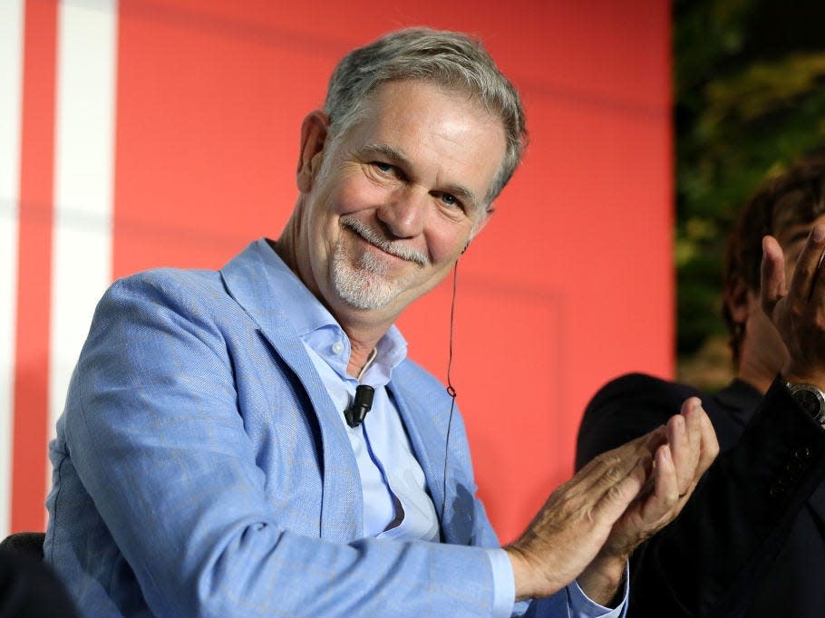Reed Hastings attends the Netflix & Mediaset Partnership Announcement, Rome, 8th October 2019