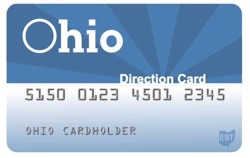 The Ohio Direction Card is a debit card on which SNAP food-stamp allocations are loaded.