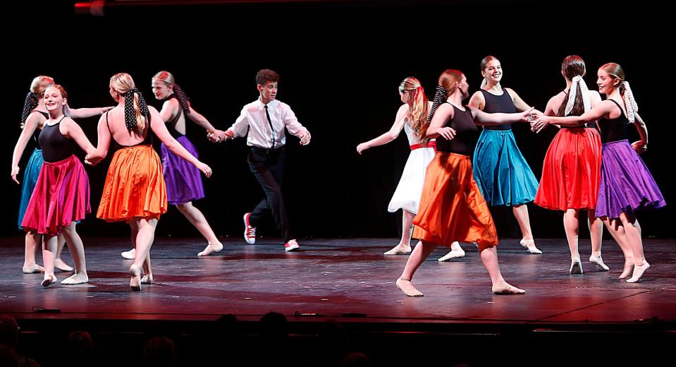 Dancers from the Richland Academy Academy of the Arts perform during the Renaissance Theatre’s 95th anniversary celebration Friday.