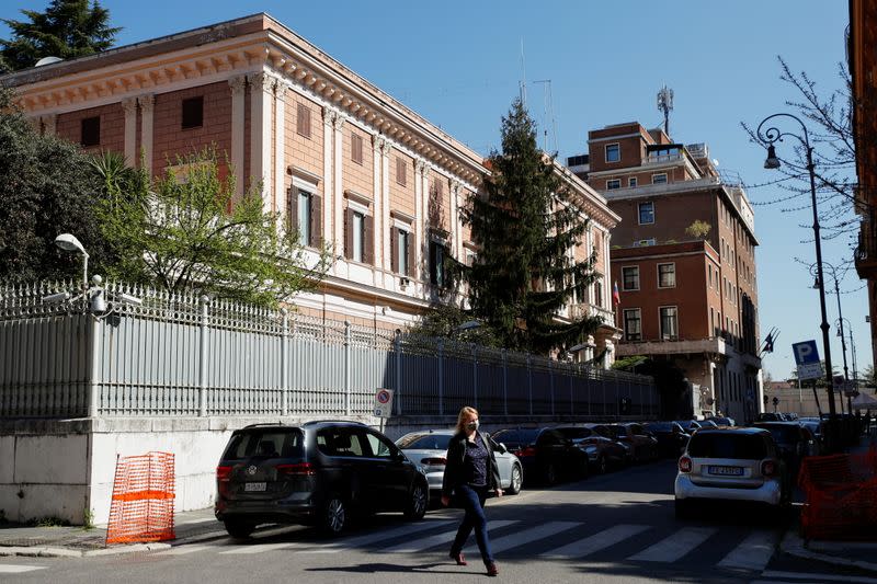 General view of the Russian Embassy in Rome