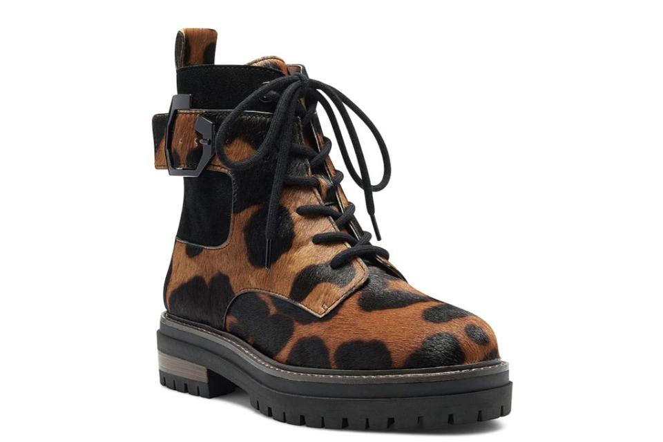 Louise et Cie, Saliha Combat Boot, Animal Print