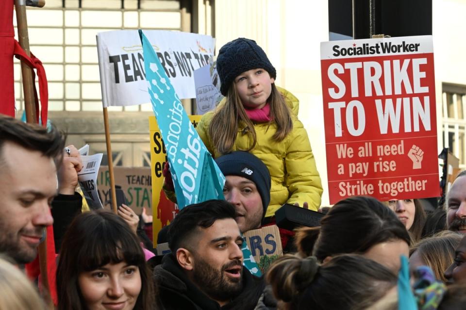 Teachers Rally in Portland Place (Jeremy Selwyn)