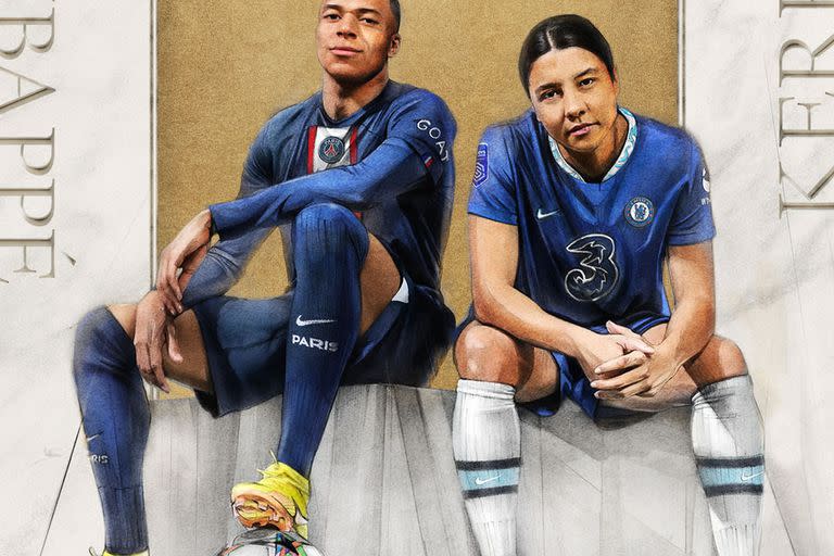 Kerr y Mbappé, en la portada del FIFA 23