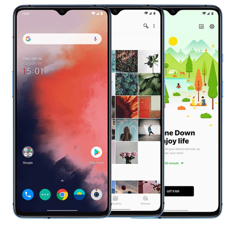 《9to5Google》認為整體來說CP值最高的手機是OnePlus 7T。   圖：截取自官網