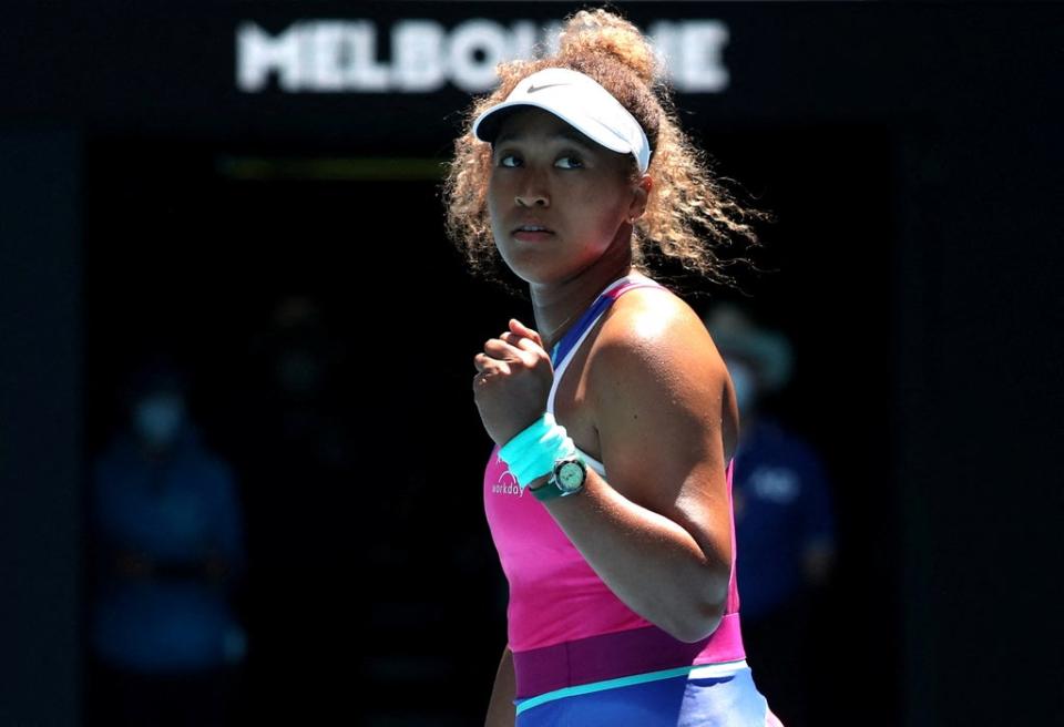 Defending women’s champion Naomi Osaka is safely through to round two in Melbourne (REUTERS)