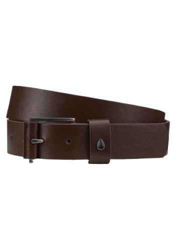 borwn vegan leather men's belt from nixon